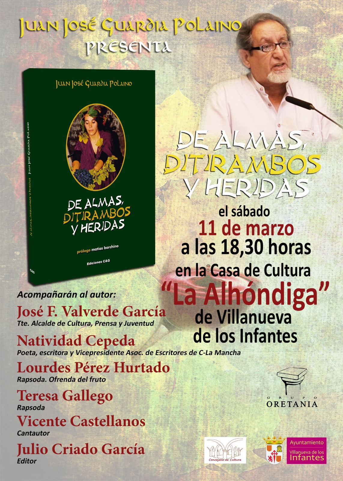 Juan José Guardia Polaino, nos presenta su última obra:  “De almas ditirambos y heridas”