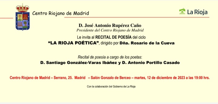 Recital de poesía LA RIOJA POÉTICA.